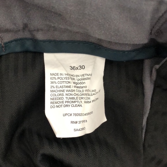 Men’s Perry Ellis dress pants - gray size 36x30 - Picture 3 of 4